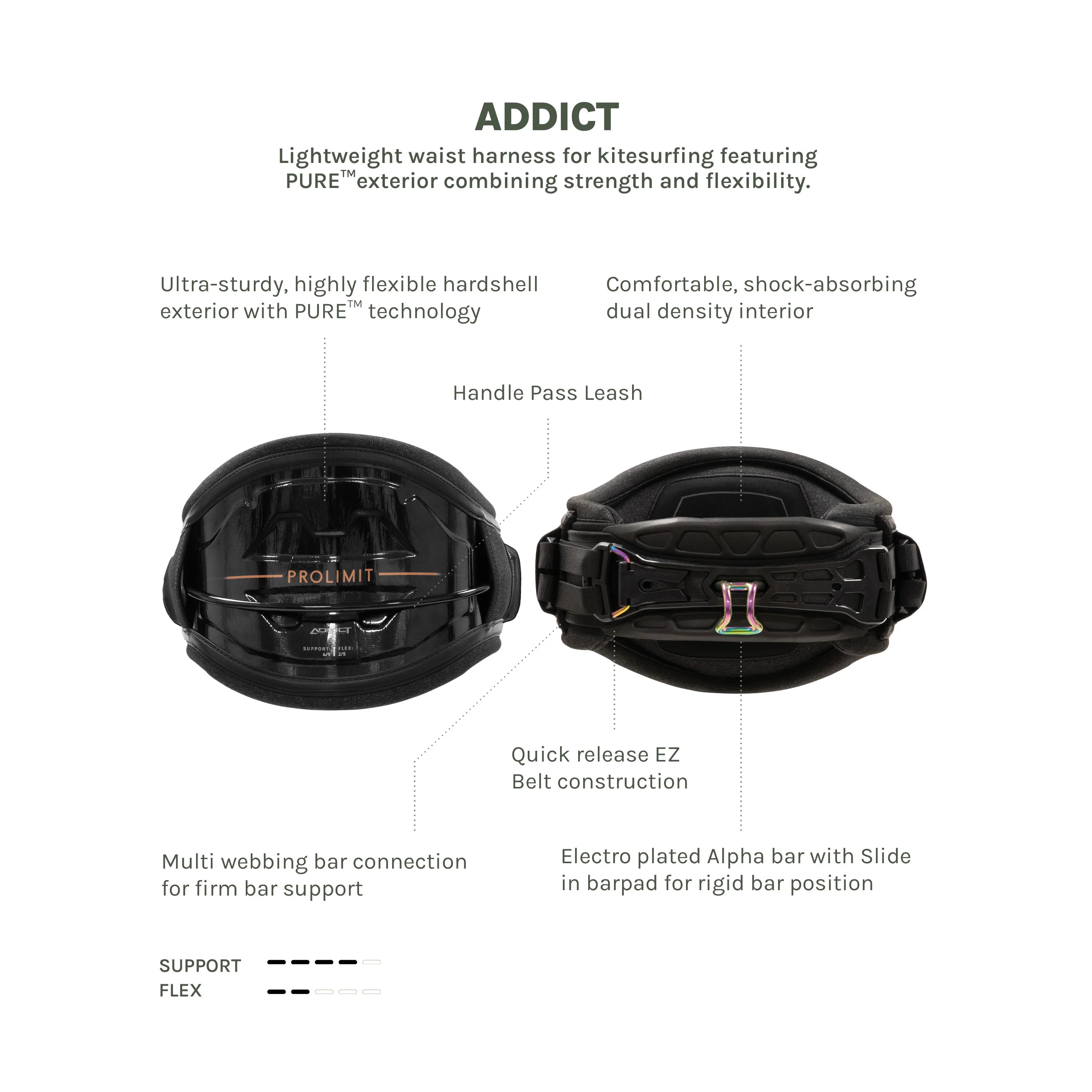 Prolimit Addict Hardshell Kite Trapes | PURE™ Hybrid-Flex