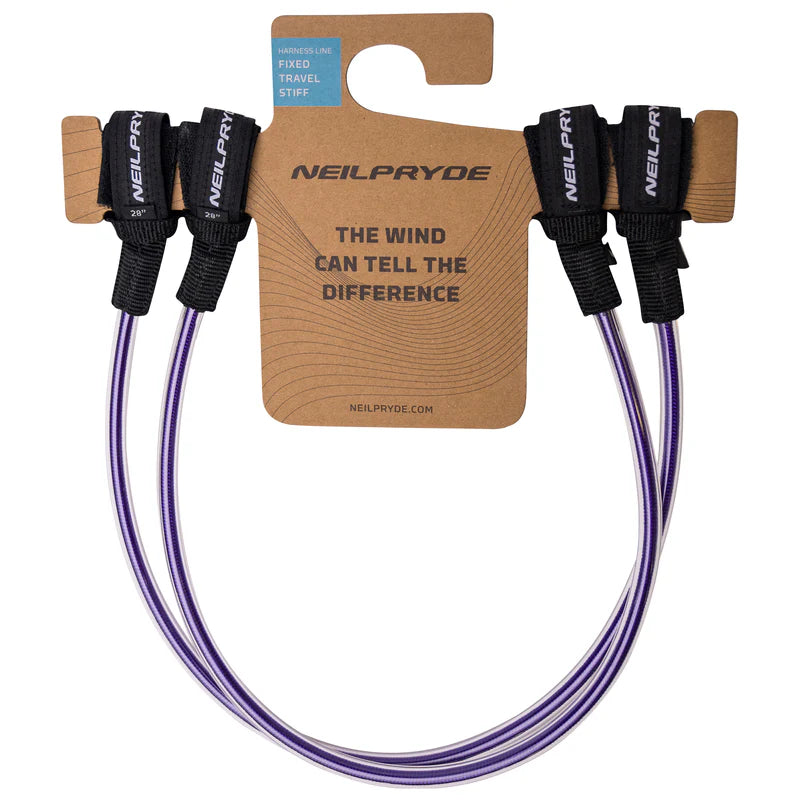Neilpryde Fixed Harness Line Travel Stiff | Quick-Fit Trapesliner (Transparent Purple)