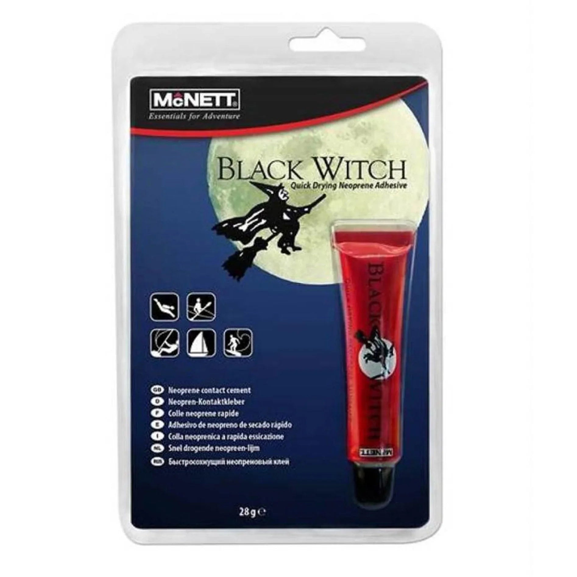 McNett Black Witch Neoprenlim – Spesiallim for Våtdrakt, Tørrdrakt og Neopre - Surf1