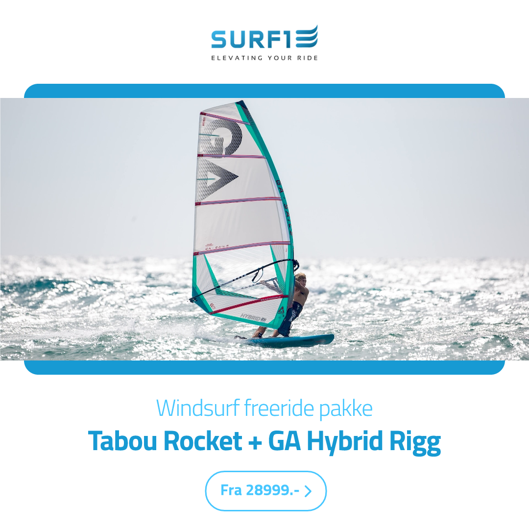 Windsurfing Freeride pakke- Tabou Rocket MTE + GA Hybrid rigg