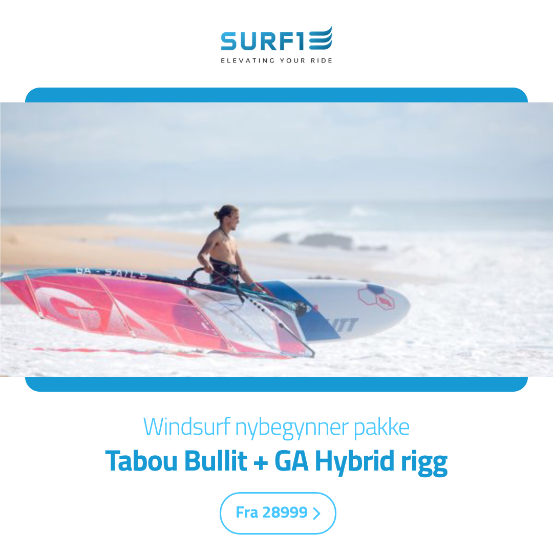 Windsurf nybegynner pakke - Tabou Bullit + Gaastra Hybrid rigg