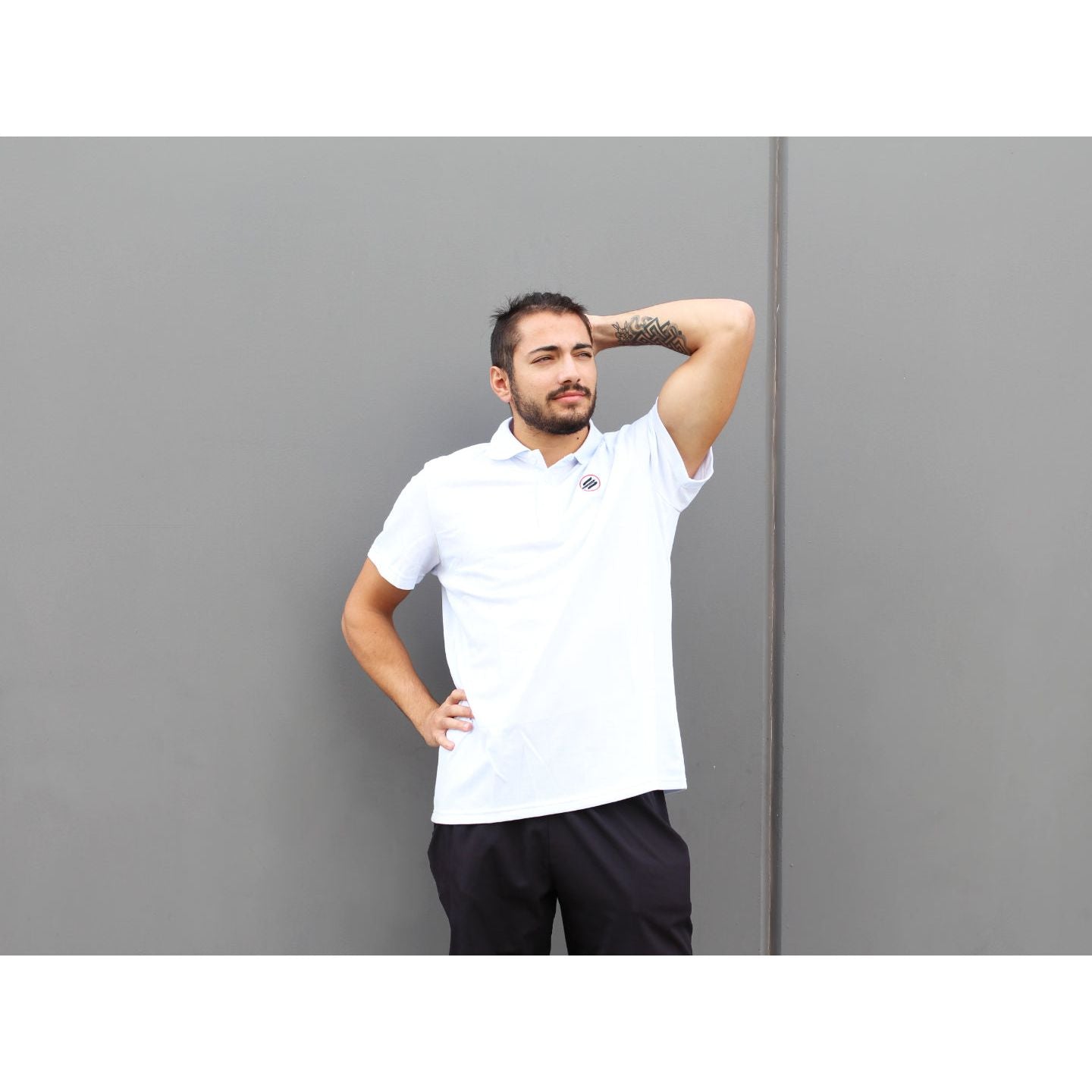 White Sabfoil Polo - size L